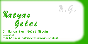 matyas gelei business card